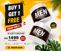 🔥 Buy 1 Get 1 FREE – Niconi Men Enzyme De-Tan Pack (300g Each)