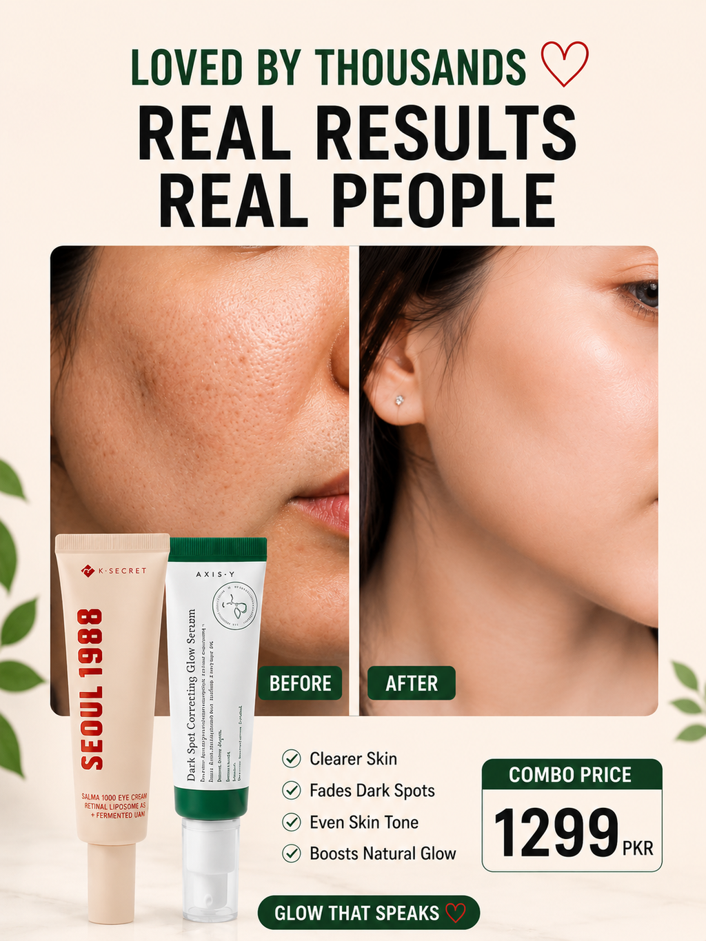 SEOUL 1988 And AXIS Y Dark spots Glow Serum