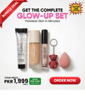 Sheglam Foundation, HuxiaBeauty Primer,Missrose concealer, Bear Lip gloss, Beauty Sponge